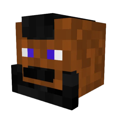 Jajablacky Minecraft avatar head, 3D render