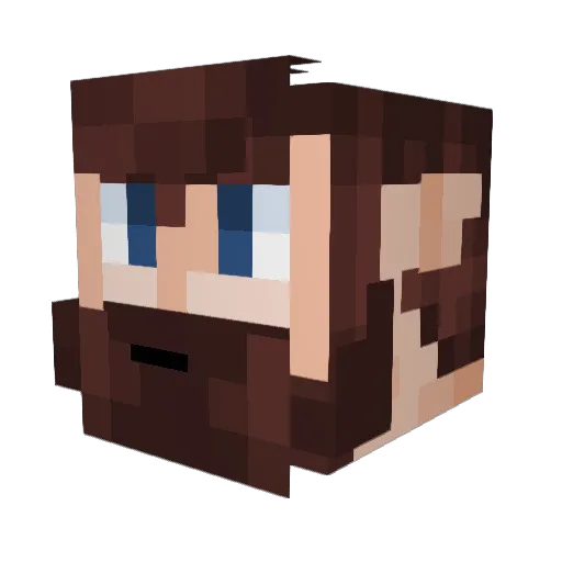 Jak03e Minecraft avatar head, 3D render