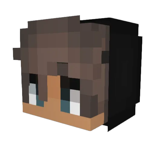 Jak3Katz Minecraft avatar head, 3D render