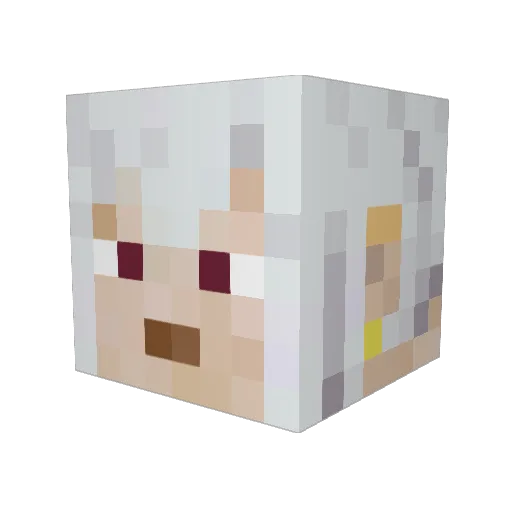 JakAce Minecraft avatar head, 3D render