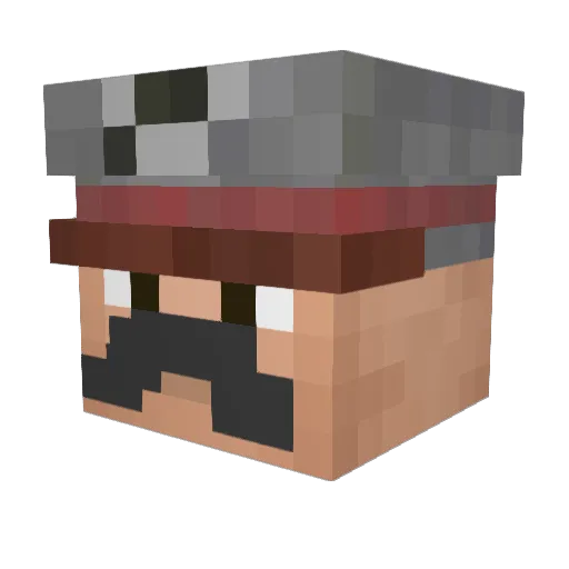 JakZrobicJajko Minecraft avatar head, 3D render