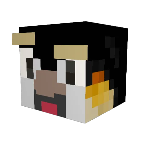 JakaThePro Minecraft avatar head, 3D render