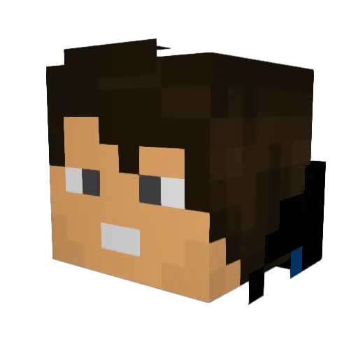 Jaka_8 Minecraft avatar head, 3D render