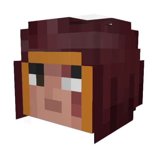 Jakacraft Minecraft avatar head, 3D render