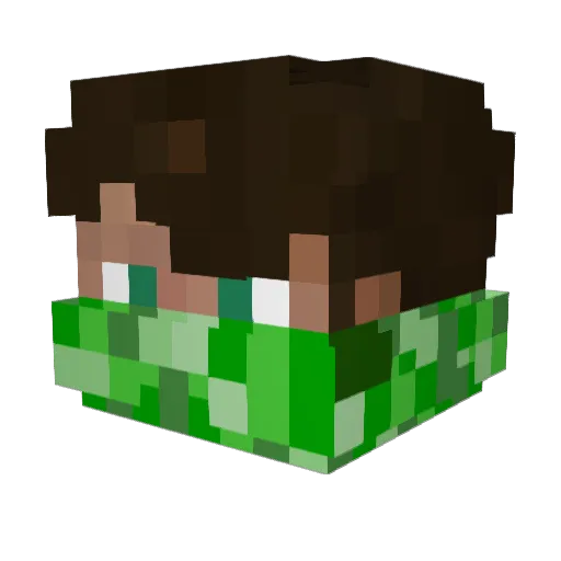 JakayDargo Minecraft avatar head, 3D render