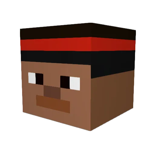 Jakdariper6 Minecraft avatar head, 3D render