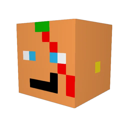 Jake0402 Minecraft avatar head, 3D render