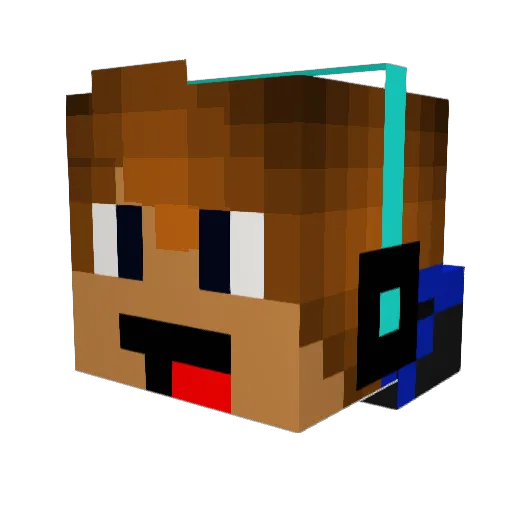 Jake100 Minecraft avatar head, 3D render