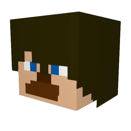 Jake2gaming Minecraft avatar head, 3D render