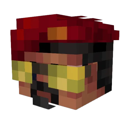 Jake459 Minecraft avatar head, 3D render