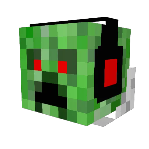 JakeKingCobra Minecraft avatar head, 3D render