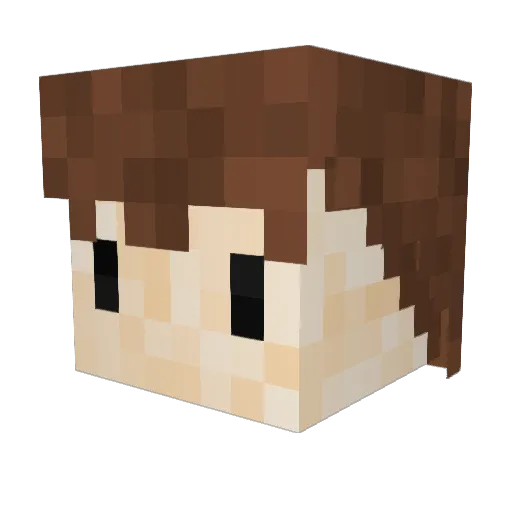 JakeLightening Minecraft avatar head, 3D render
