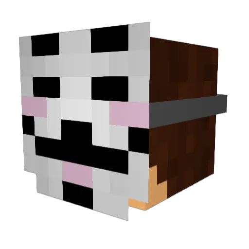 JakePopot Minecraft avatar head, 3D render