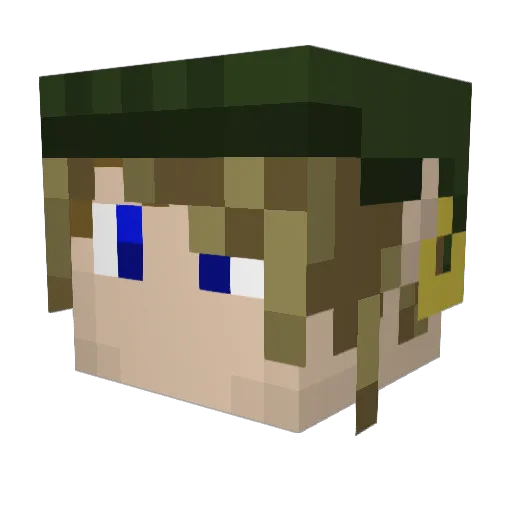 JakeScrub Minecraft avatar head, 3D render