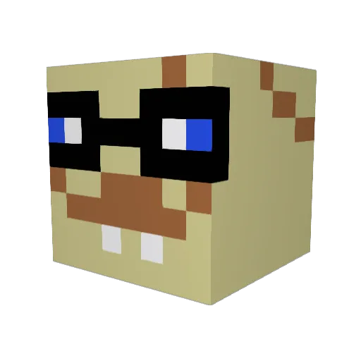 JakeSweg Minecraft avatar head, 3D render