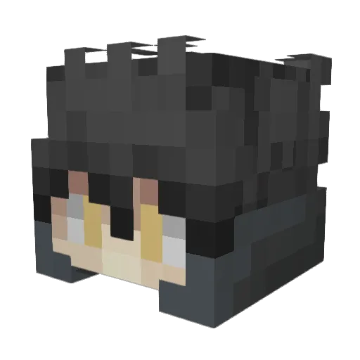 Jake_zero Minecraft avatar head, 3D render