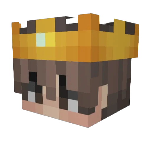Jakebree Minecraft avatar head, 3D render