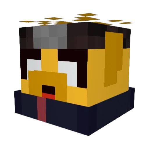 Jakedog124 Minecraft avatar head, 3D render