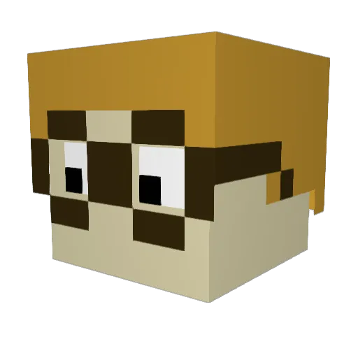 Jakeeyboi559 Minecraft avatar head, 3D render
