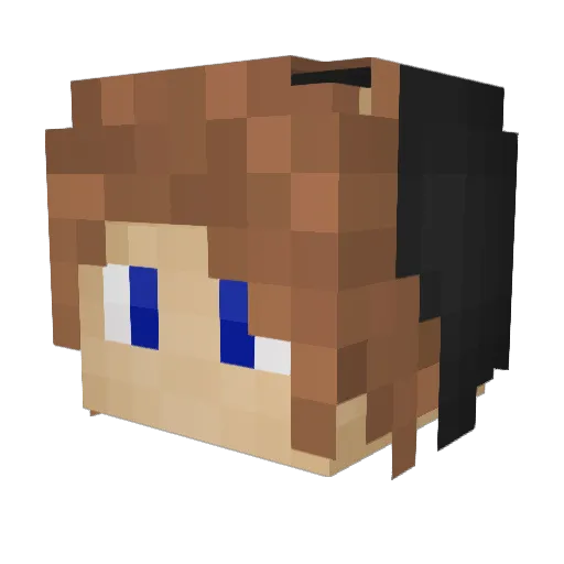 JakekingXDiti Minecraft avatar head, 3D render