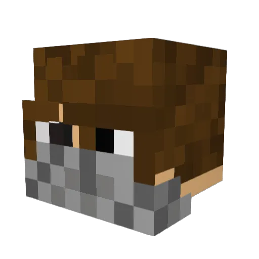Jakenator1 Minecraft avatar head, 3D render