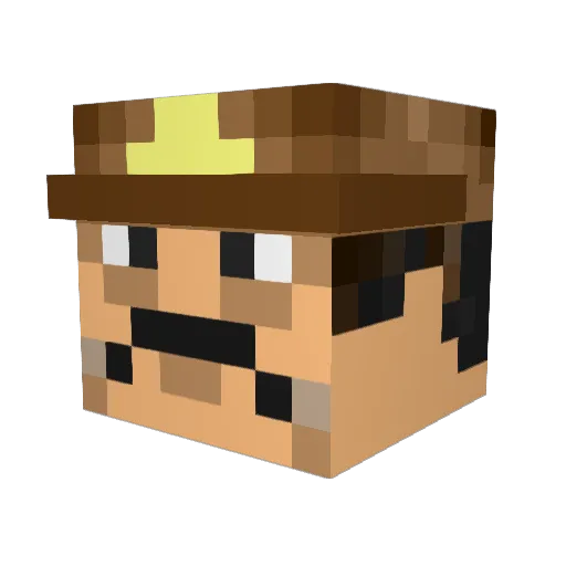 Jakepez Minecraft avatar head, 3D render