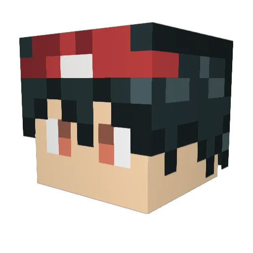 Jakeplusplus Minecraft avatar head, 3D render