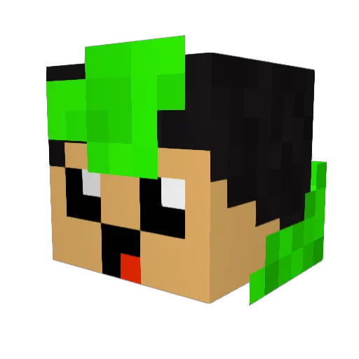 Jakers987 Minecraft avatar head, 3D render