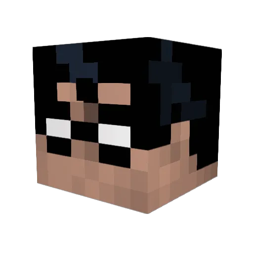 Jakers_HD Minecraft avatar head, 3D render