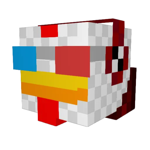 JakerzMC Minecraft avatar head, 3D render