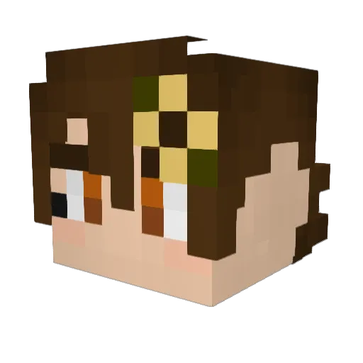 JakesaDweeb Minecraft avatar head, 3D render