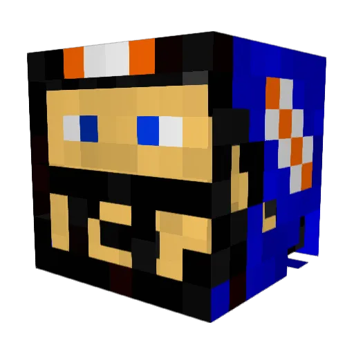 Jakesnake77 Minecraft avatar head, 3D render