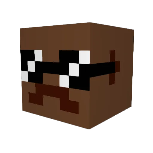 Jakestation Minecraft avatar head, 3D render