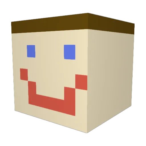 Jakethecake10_ Minecraft avatar head, 3D render