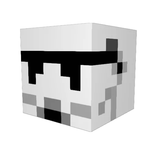Jaketsukko Minecraft avatar head, 3D render