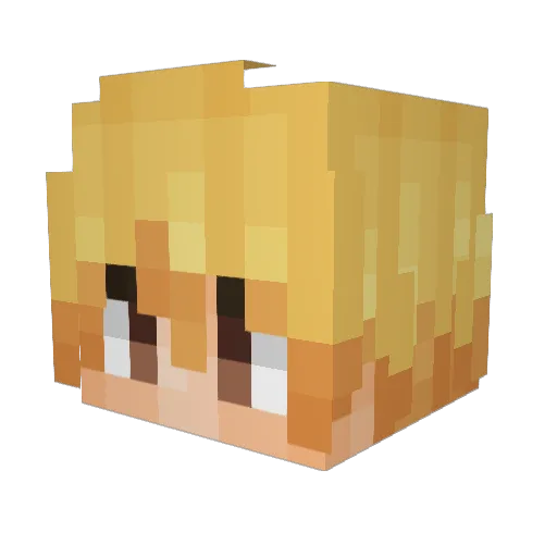Jakevt Minecraft avatar head, 3D render