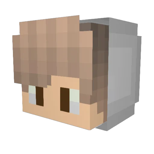 Jakey72 Minecraft avatar head, 3D render