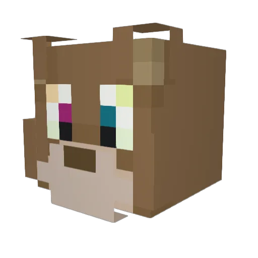 JakeyGarcia Minecraft avatar head, 3D render