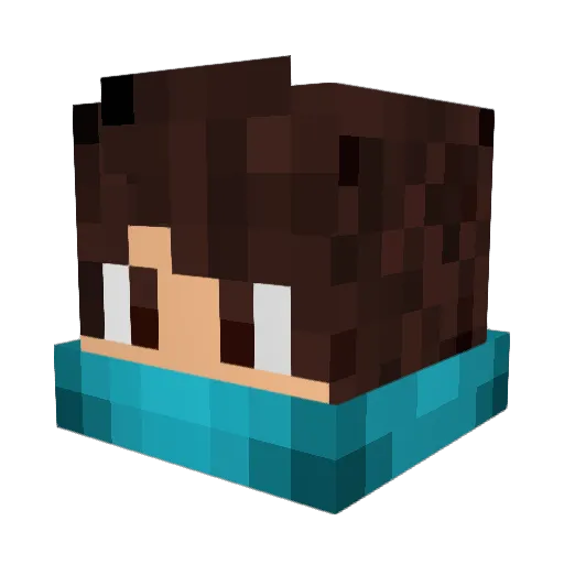 JakeyNoodles2 Minecraft avatar head, 3D render