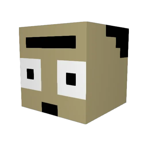Jakeylab1 Minecraft avatar head, 3D render