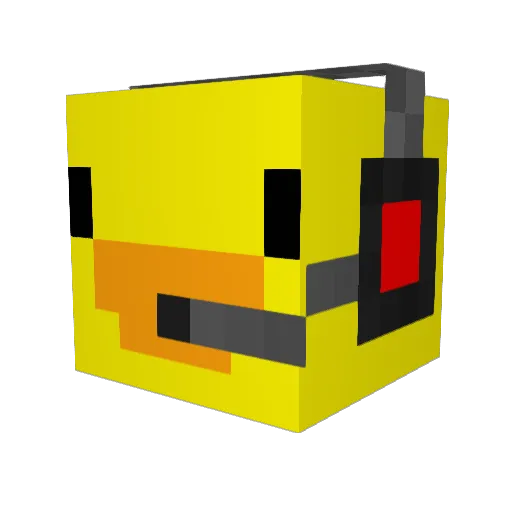 Jakezillaface Minecraft avatar head, 3D render
