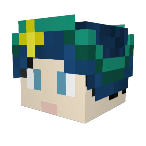 Jakezuke04 Minecraft avatar head, 3D render