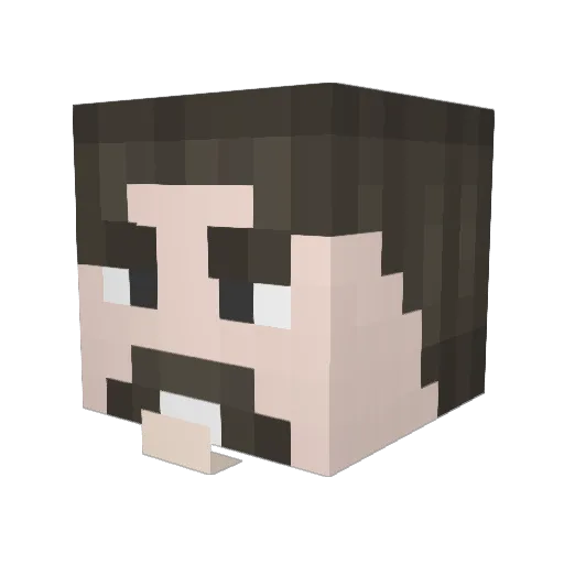 JakiCL Minecraft avatar head, 3D render