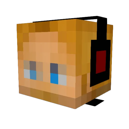 Jakiroshi Minecraft avatar head, 3D render