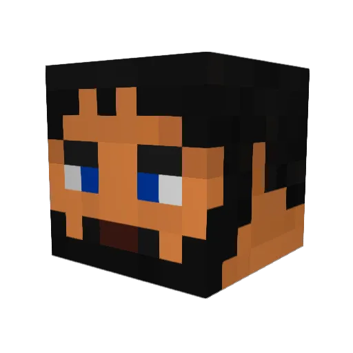Jakius Minecraft avatar head, 3D render