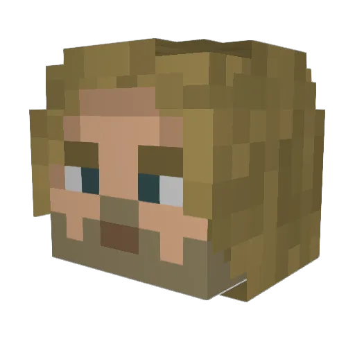 Jakka25 Minecraft avatar head, 3D render