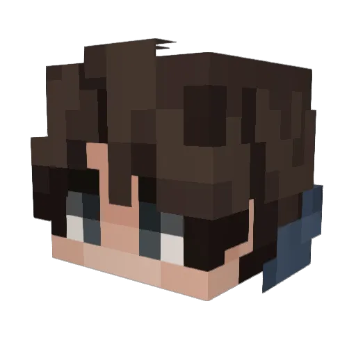 Jakkito Minecraft avatar head, 3D render