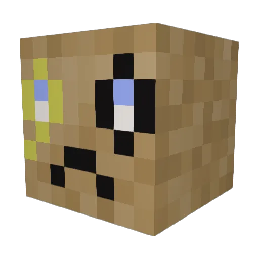 JakkuSatoru Minecraft avatar head, 3D render