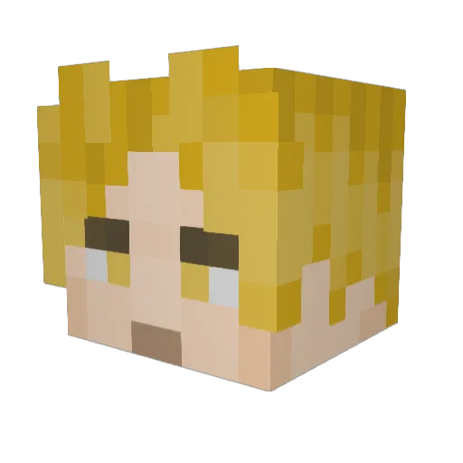 Jakkuli Minecraft avatar head, 3D render