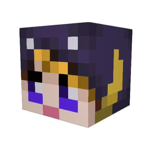 Jakkurina Minecraft avatar head, 3D render